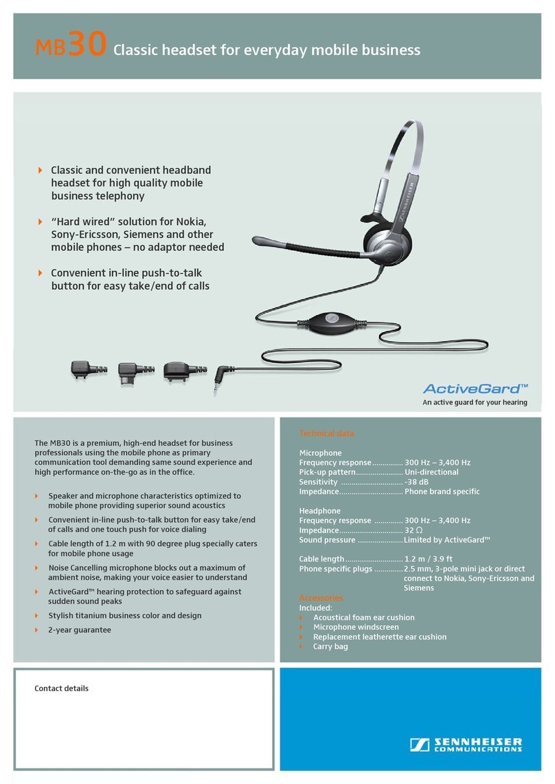 Sennheiser MB 30 User manual