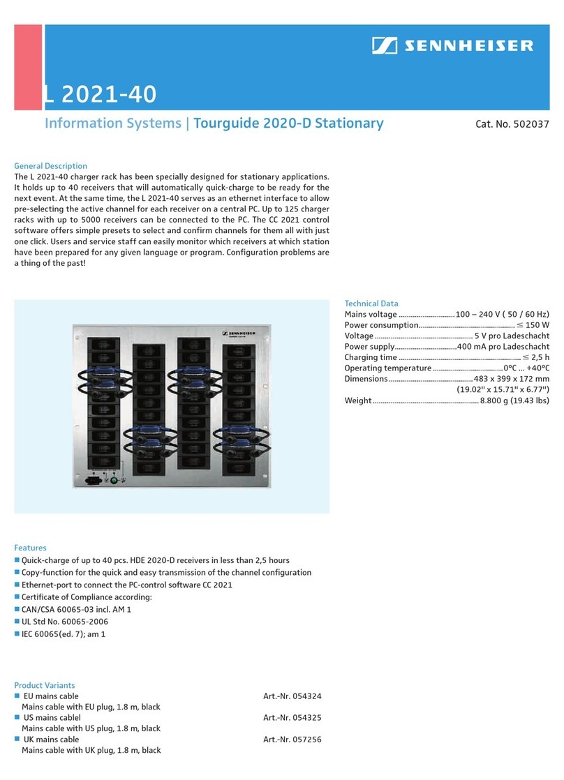 Sennheiser L 2021-40 Product sheet