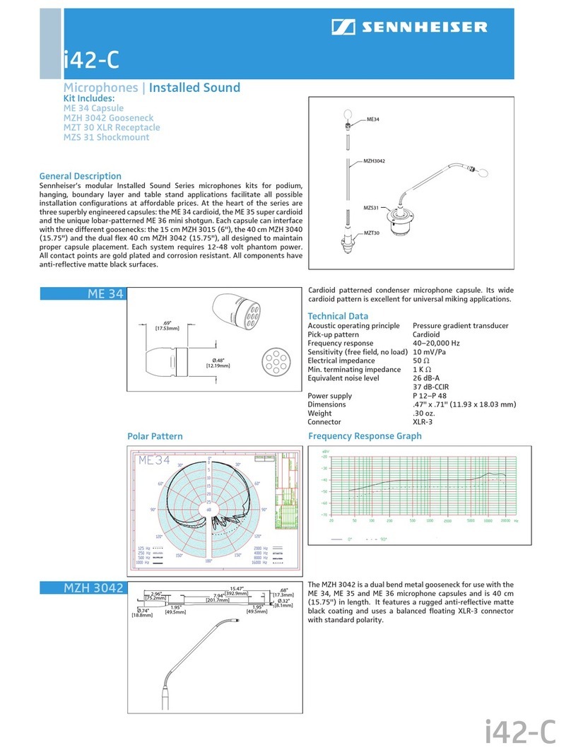 Sennheiser ME 34 Product sheet
