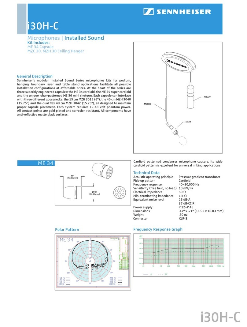 Sennheiser ME 34 Product sheet