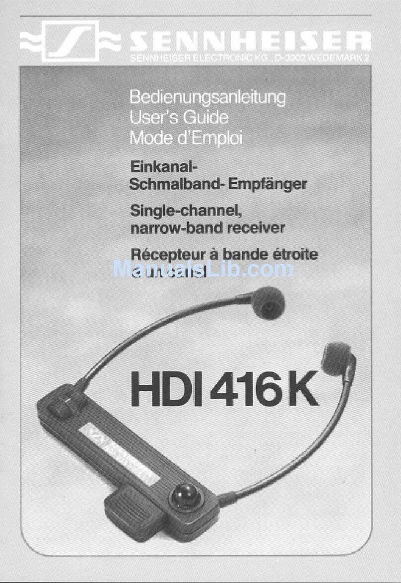 Sennheiser HDI 416 K User manual