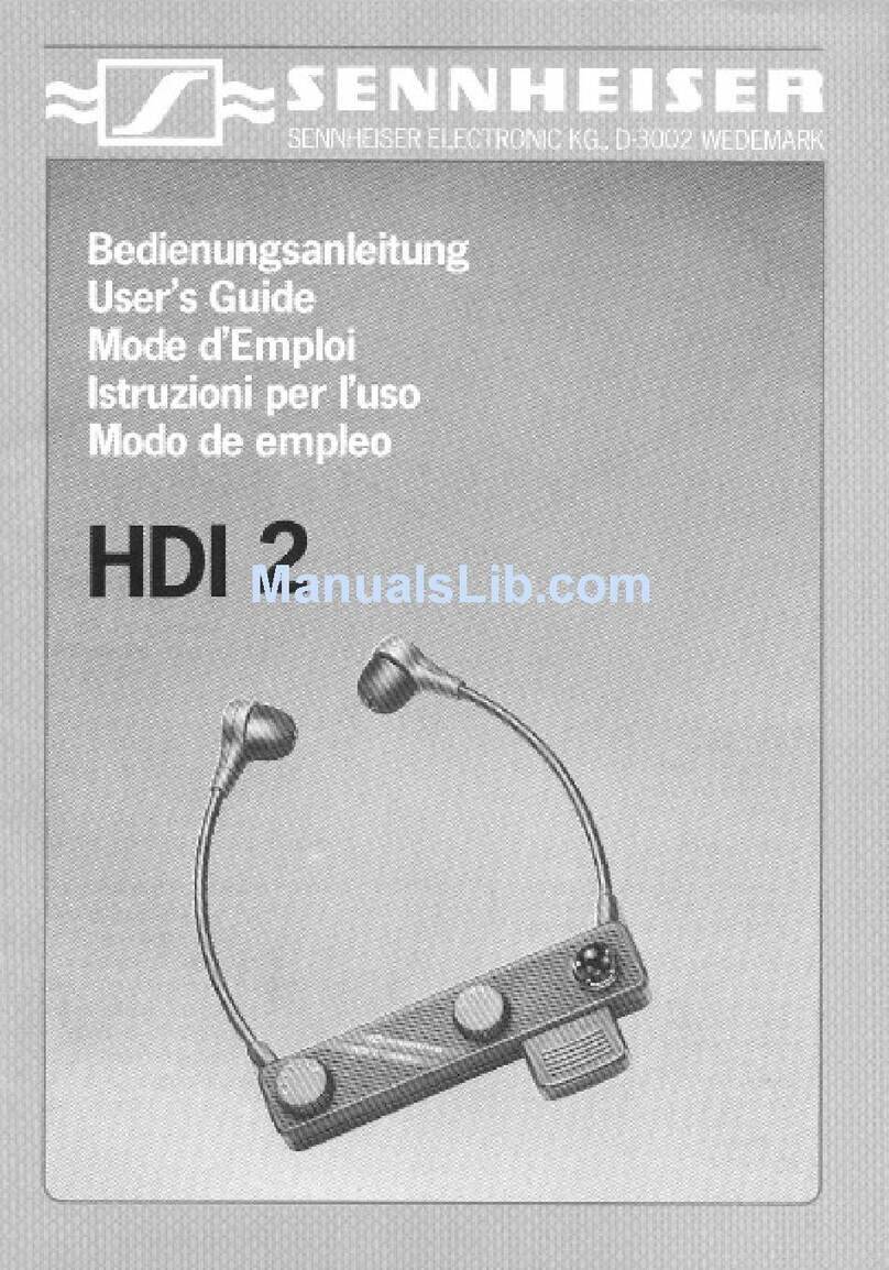 Sennheiser HDI 2 User manual