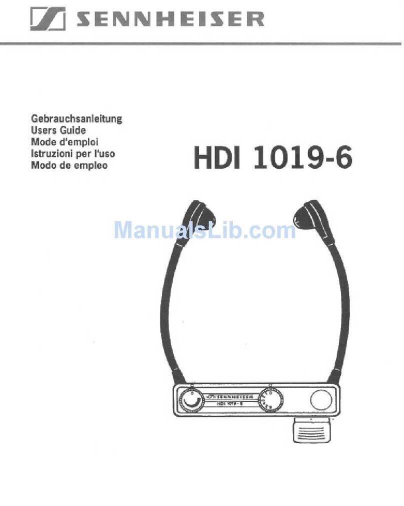 Sennheiser HDI 1019-6 manual