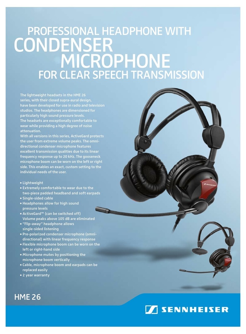 Sennheiser HME 26 Product sheet