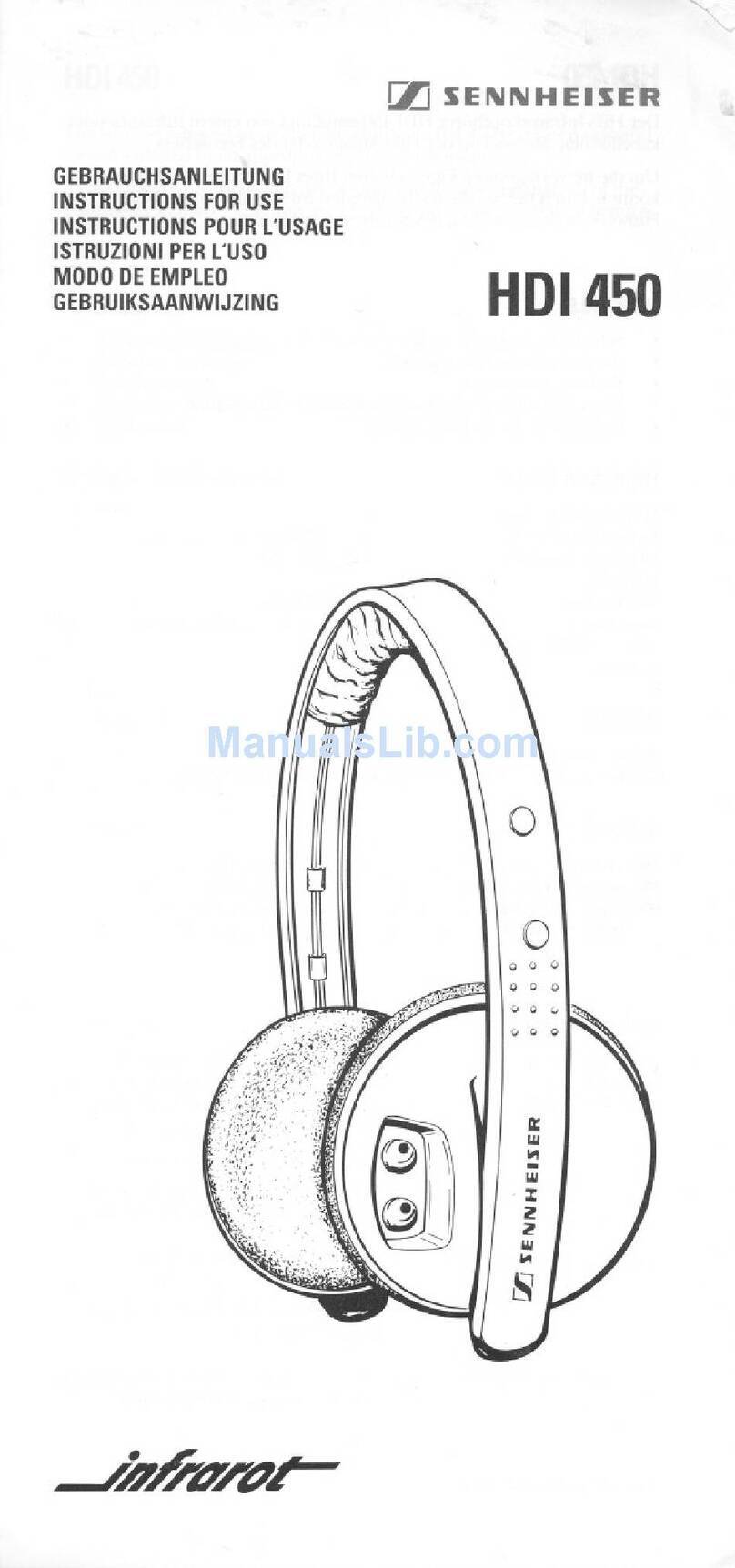 Sennheiser HDI 450 User manual