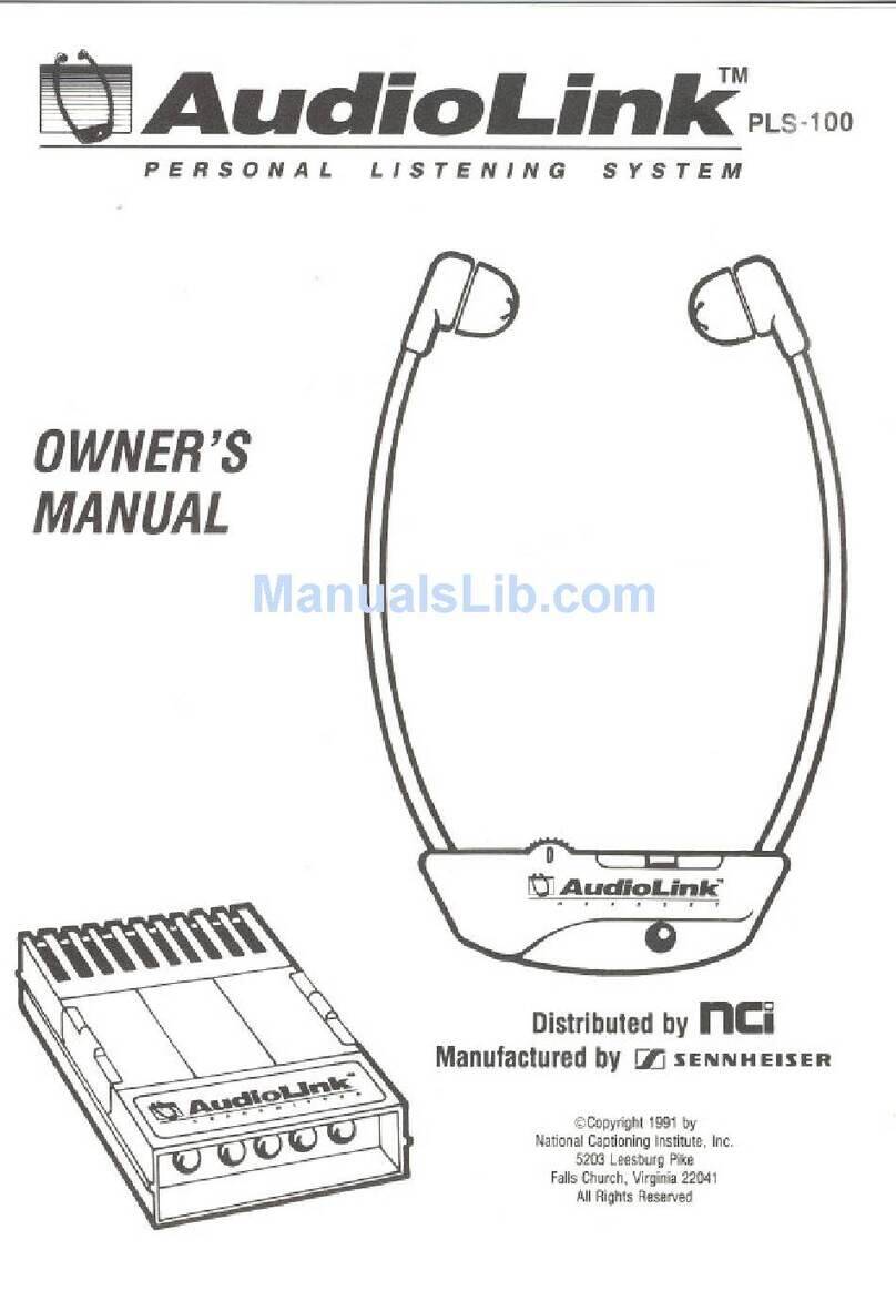 Sennheiser AUDIOLINK PLS-100 manual