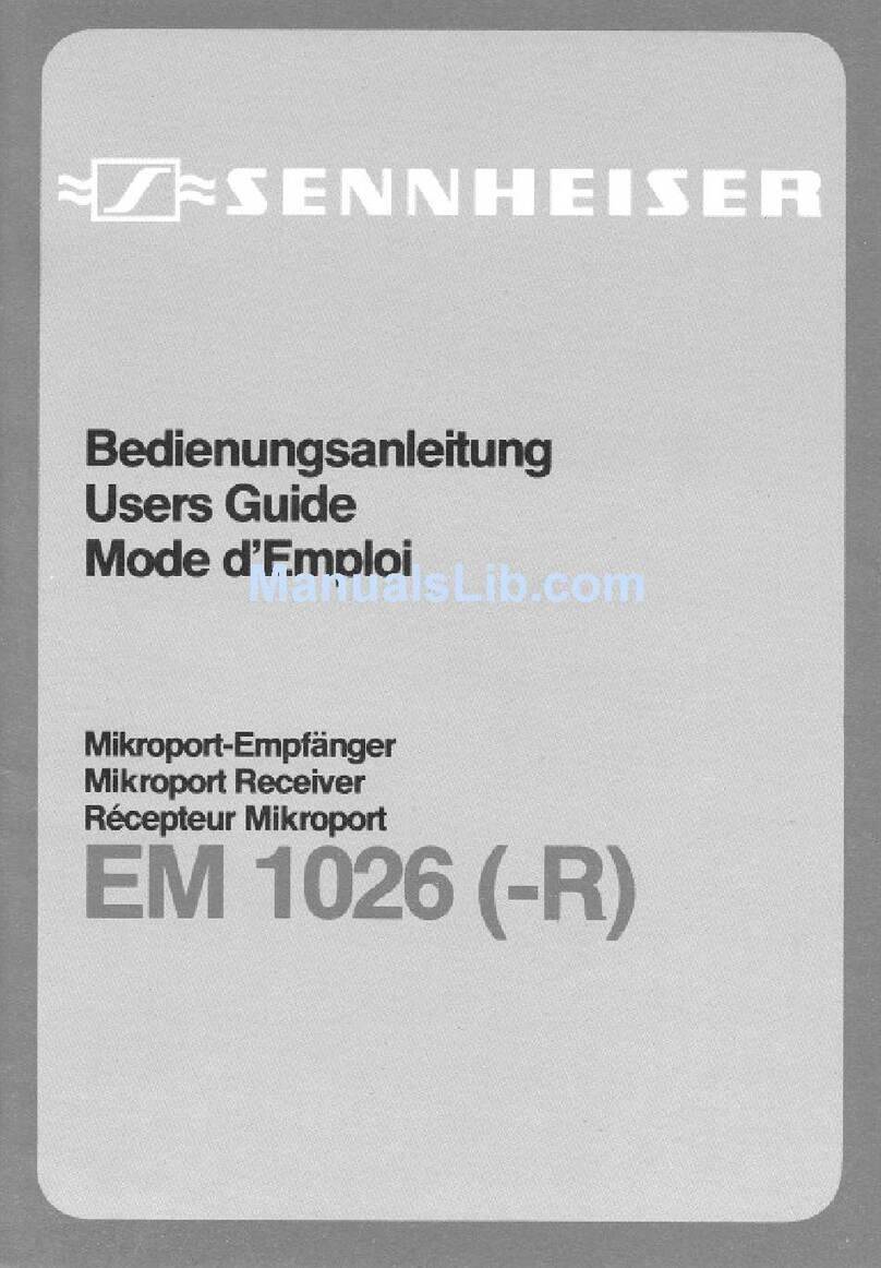 Sennheiser EM 1026 manual