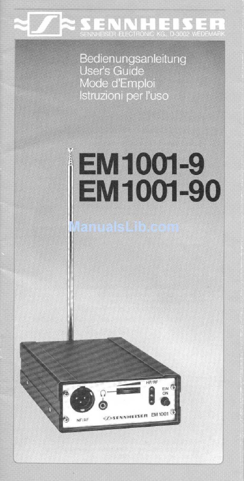 Sennheiser EM 1001-9 manual