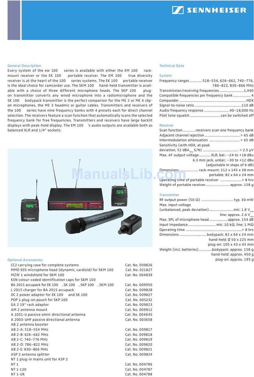 Sennheiser EM 100 G2 User manual