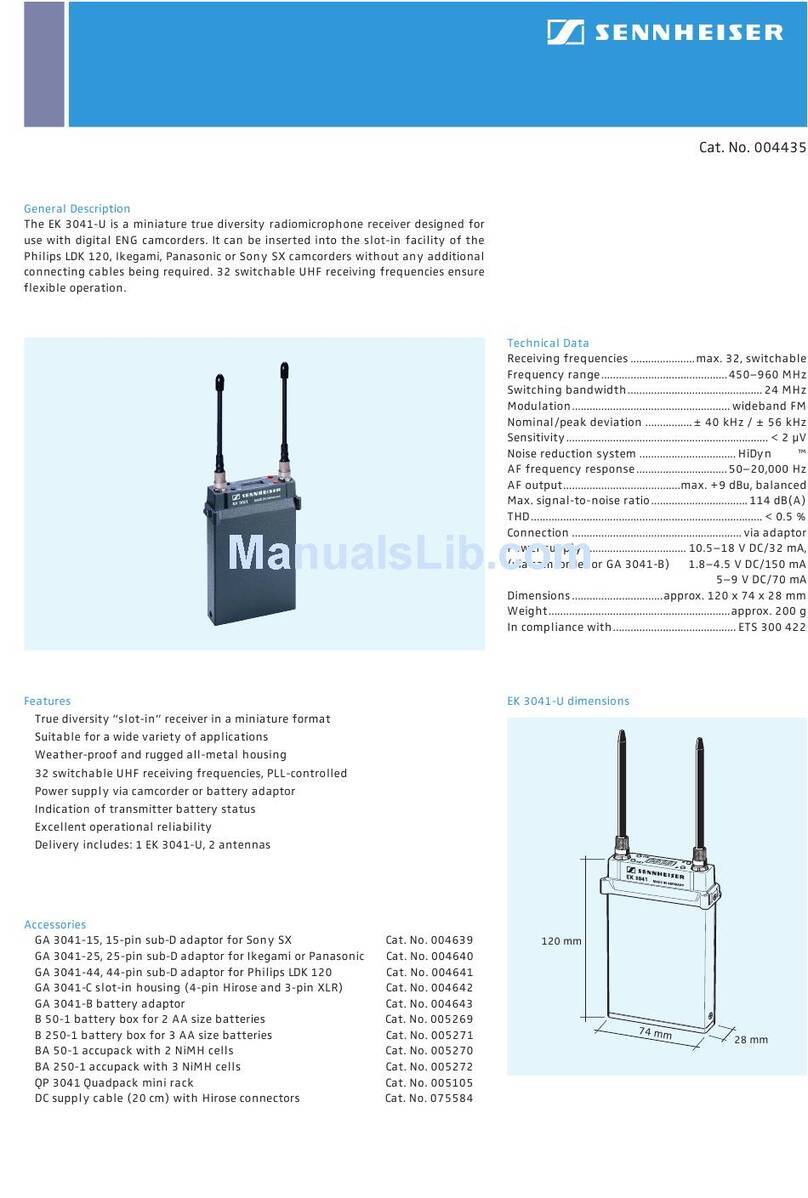Sennheiser EK 3041-U Dimensions