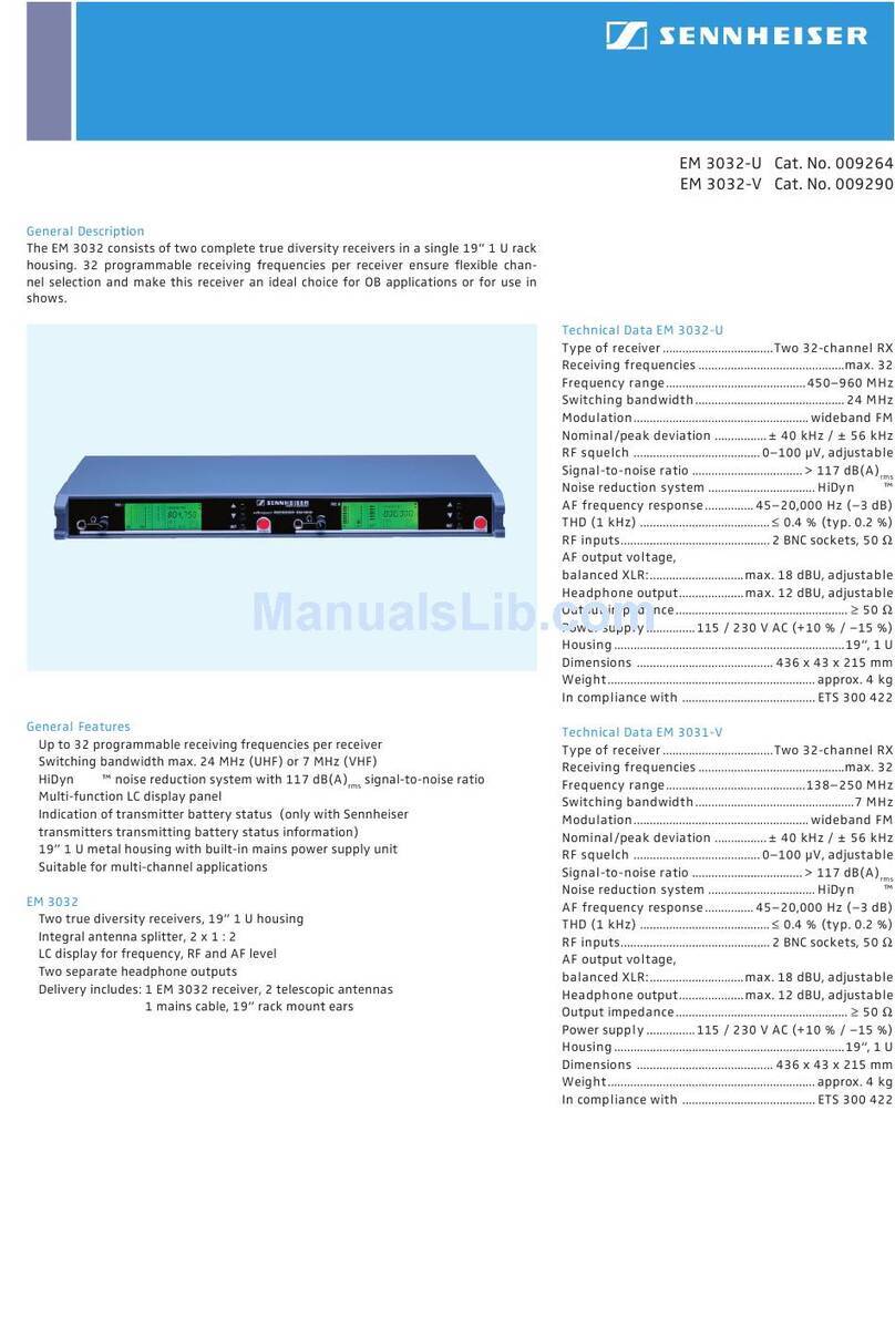 Sennheiser EM 3032-U datasheet