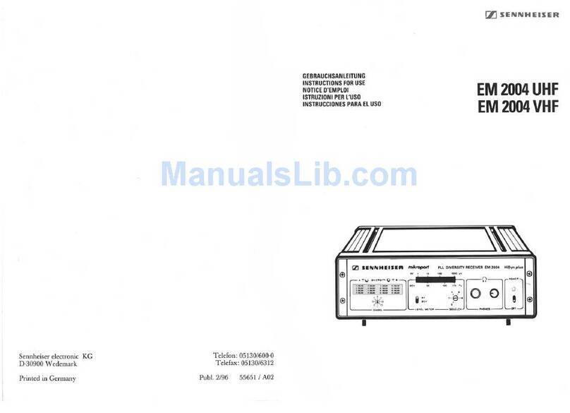 Sennheiser EM 2004 VHF User manual