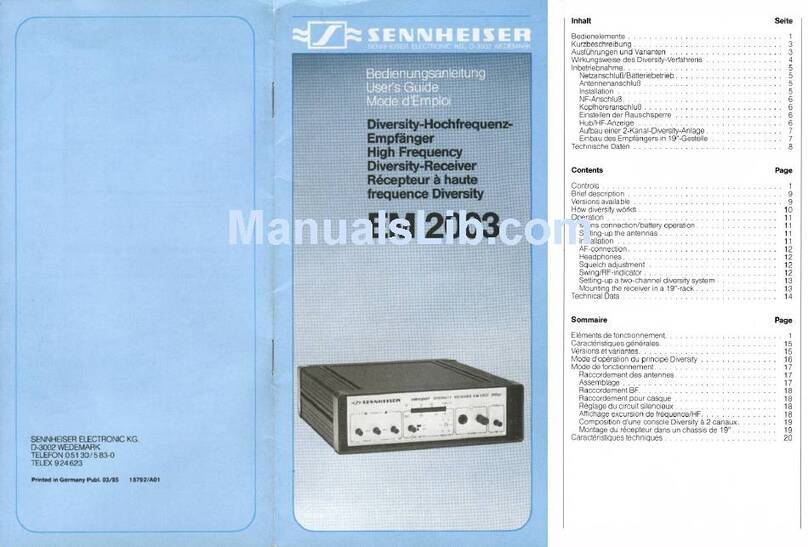 Sennheiser EM 2003 manual