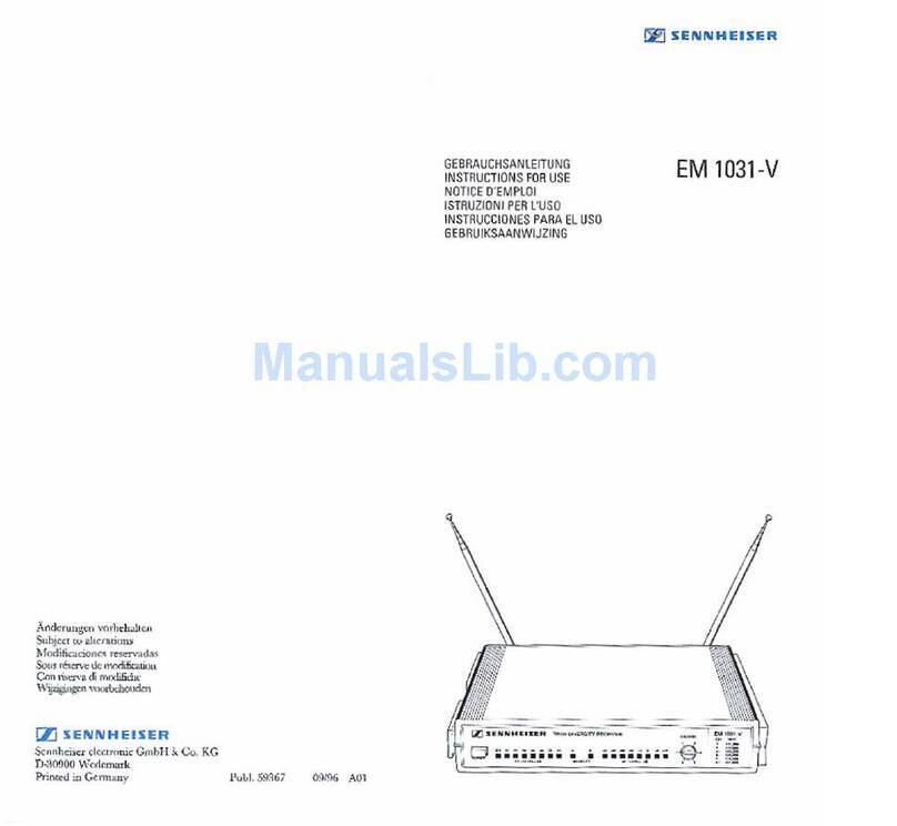 Sennheiser EM 1031-V manual