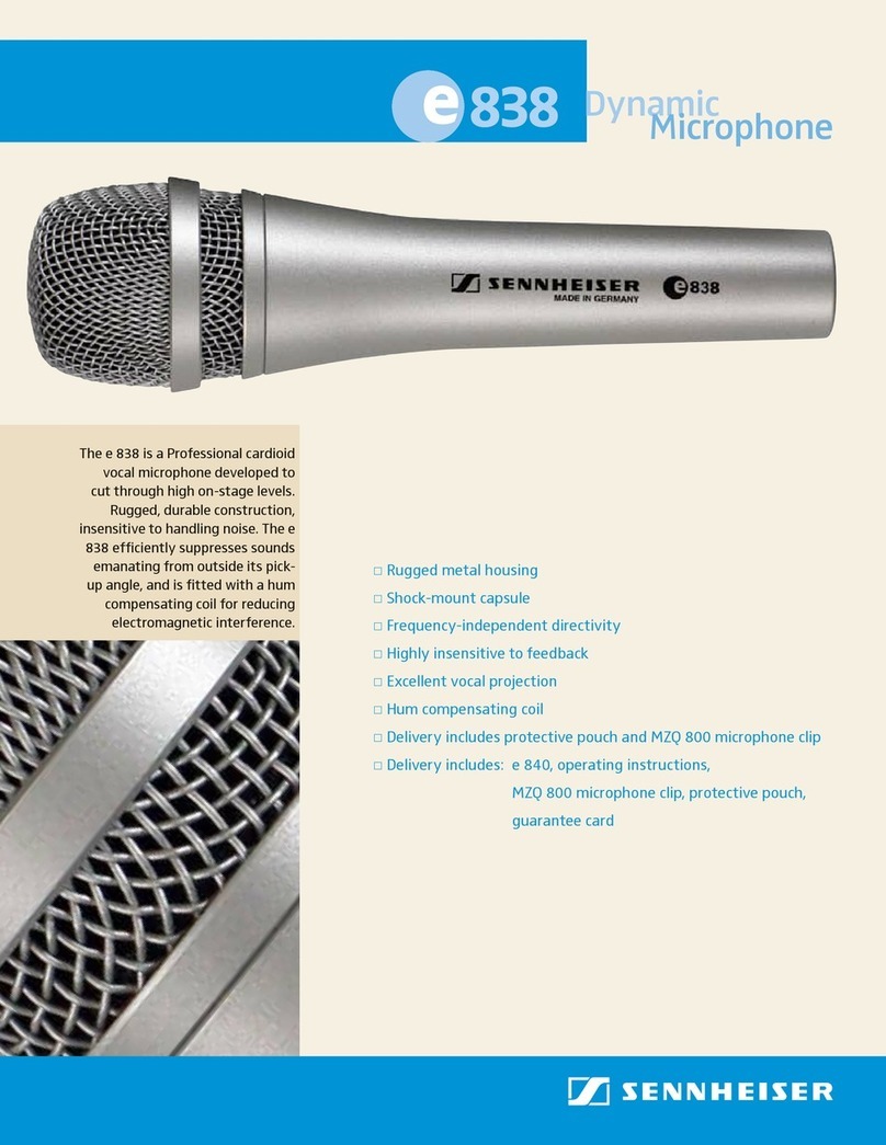 Sennheiser e838 Product sheet