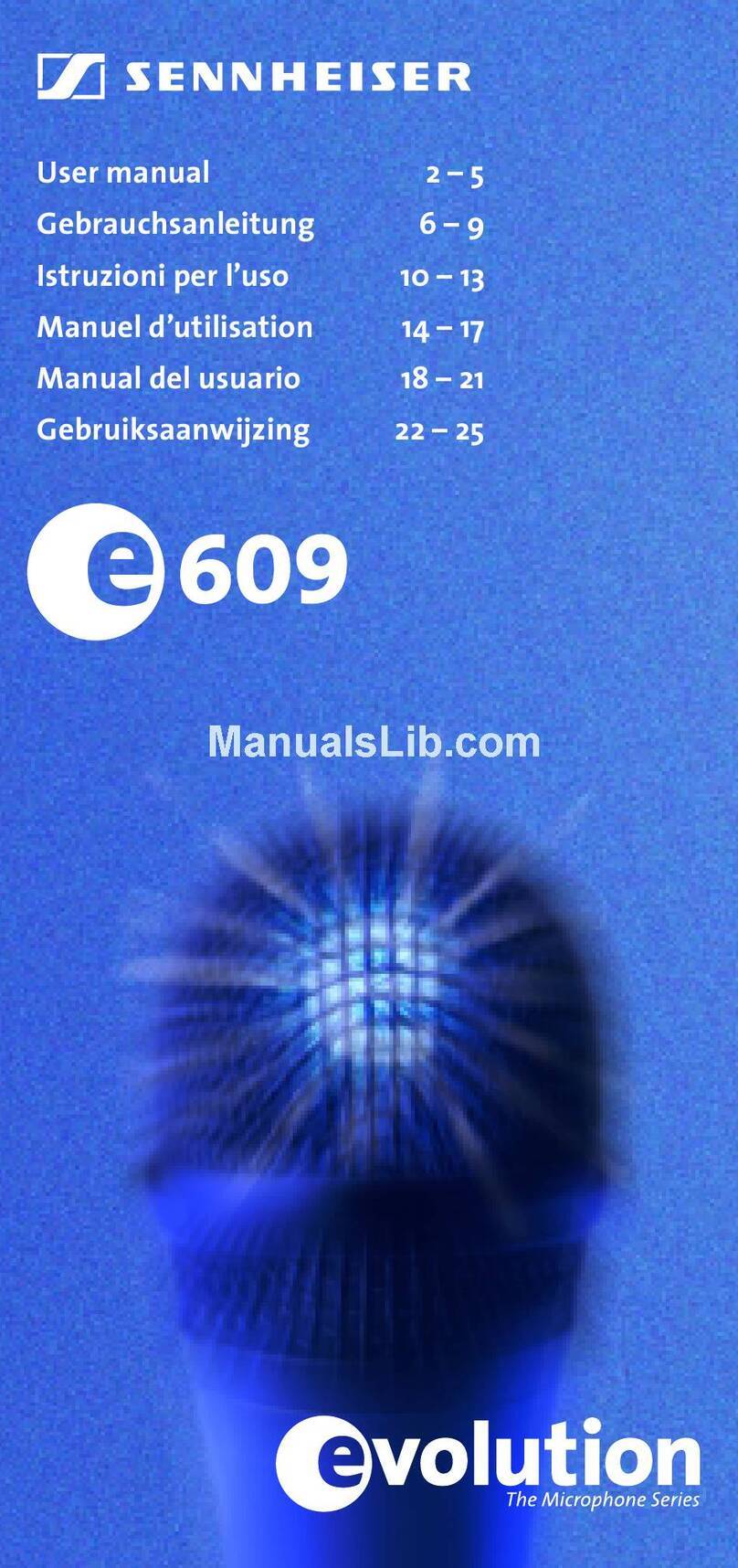 Sennheiser e 609 silver manual