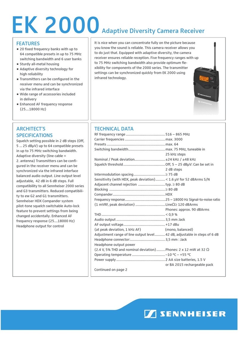 Sennheiser EK 2000 Specifications
