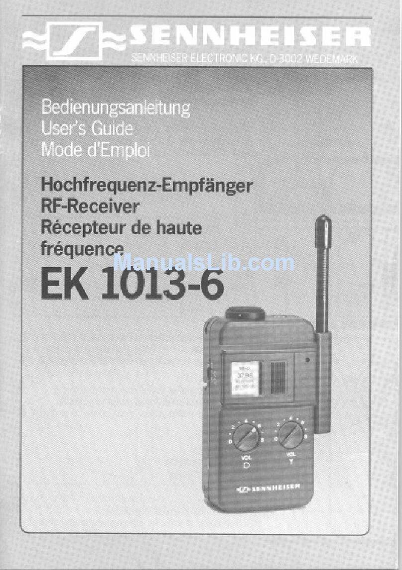 Sennheiser EK 1013-6 manual