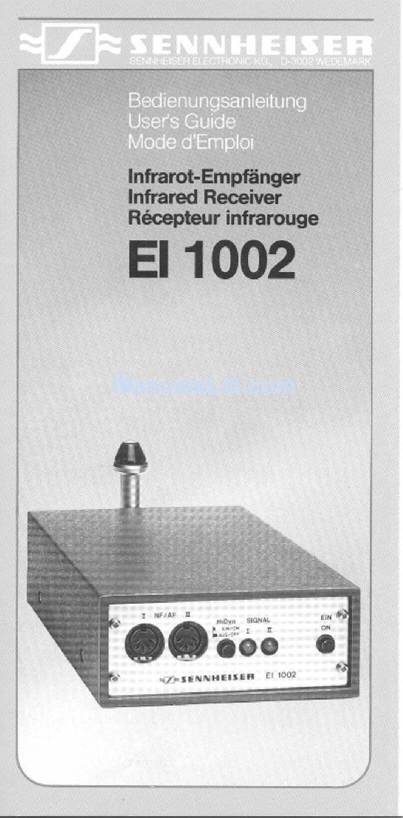 Sennheiser EI 1002 User manual