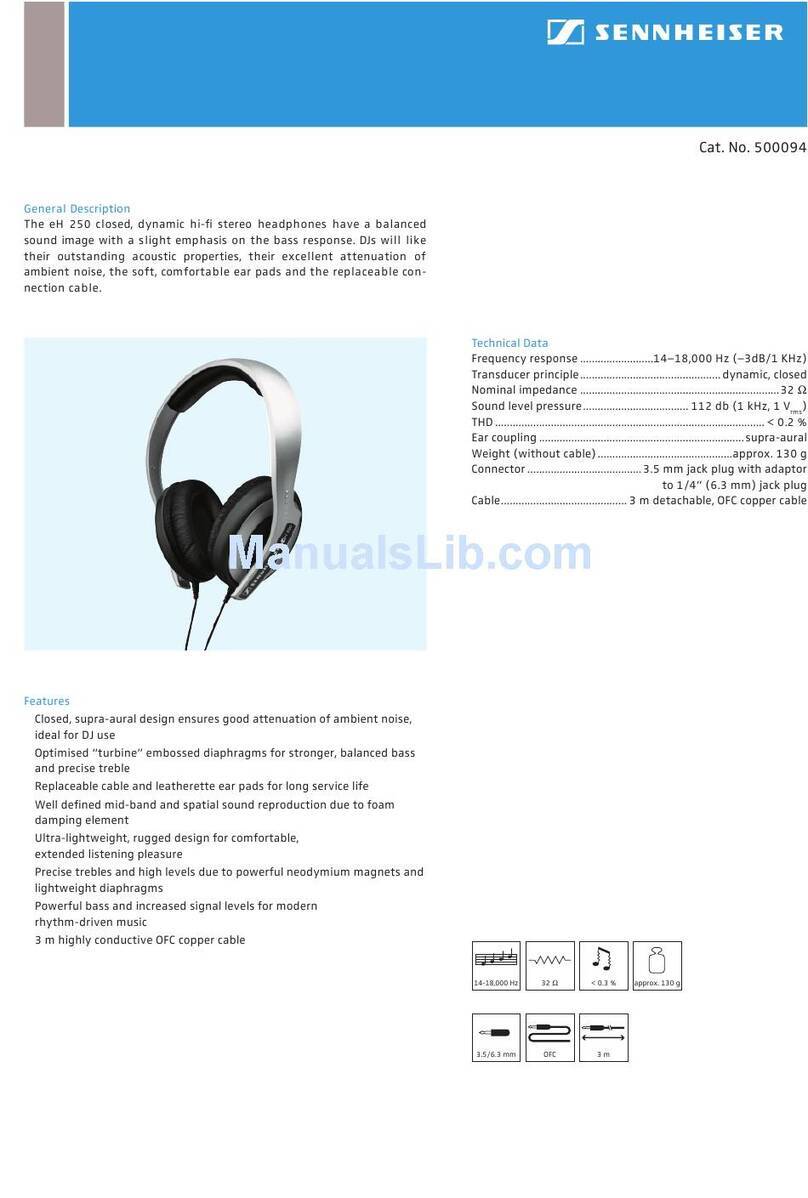 Sennheiser EH 250 datasheet