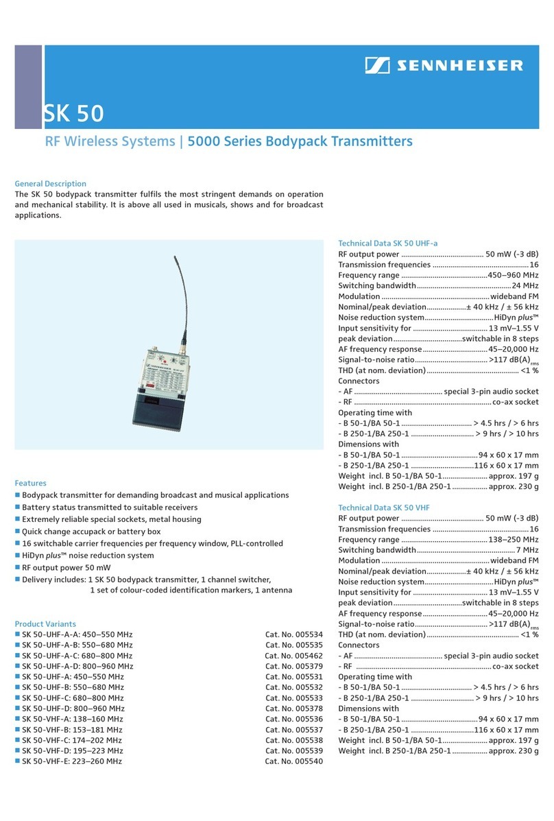 Sennheiser SK 50 Technical data