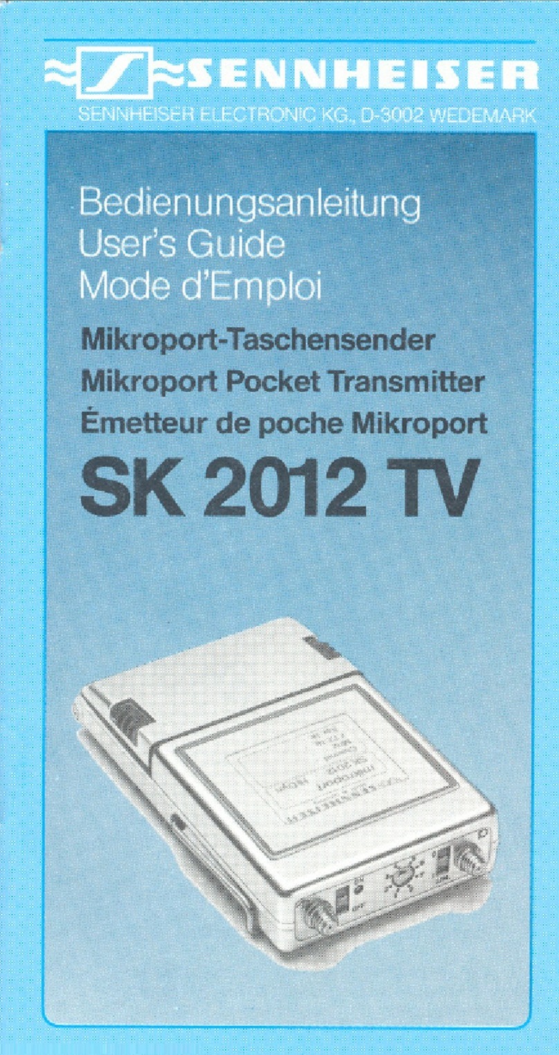 Sennheiser SK 2012 - ANNEXE 629 manual