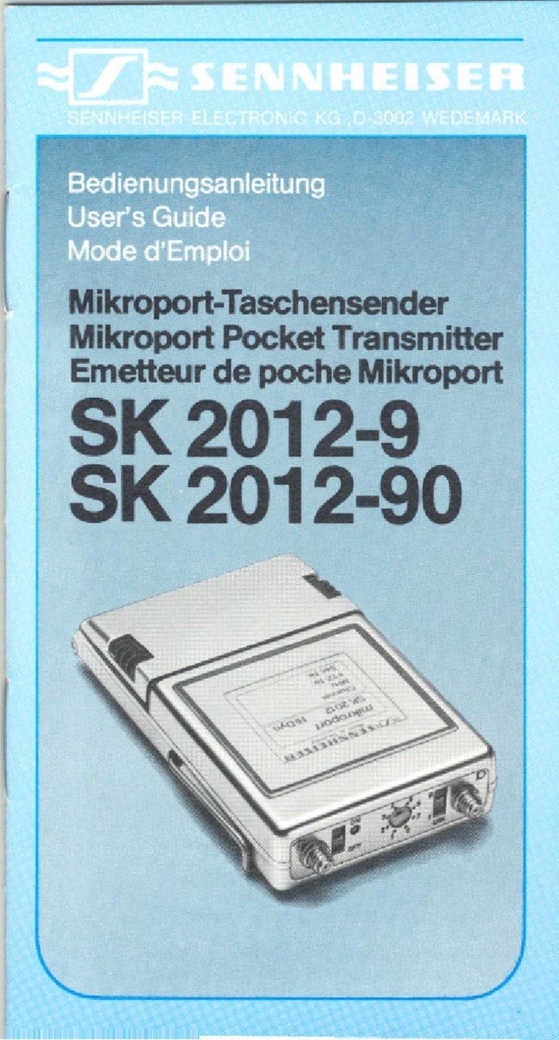Sennheiser SK 2012-90 manual