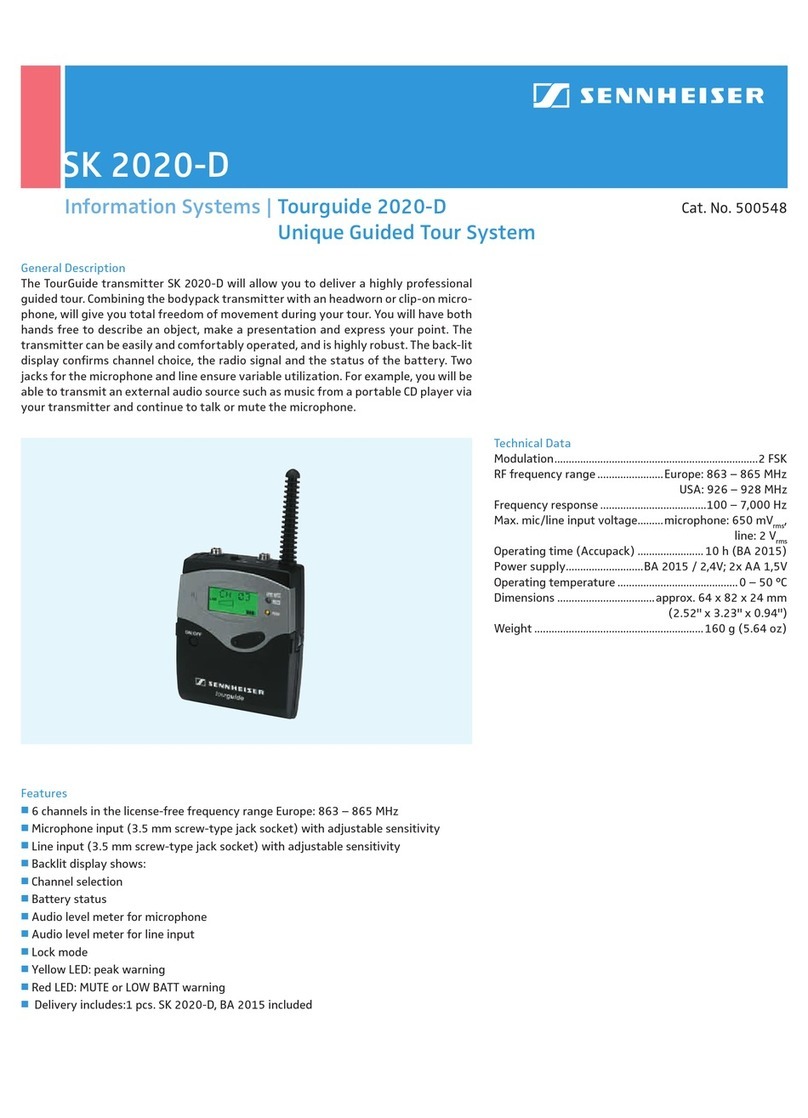 Sennheiser SK 2020-D datasheet