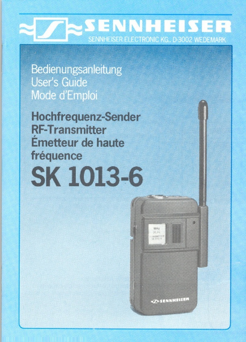 Sennheiser SK 1013-6 User manual