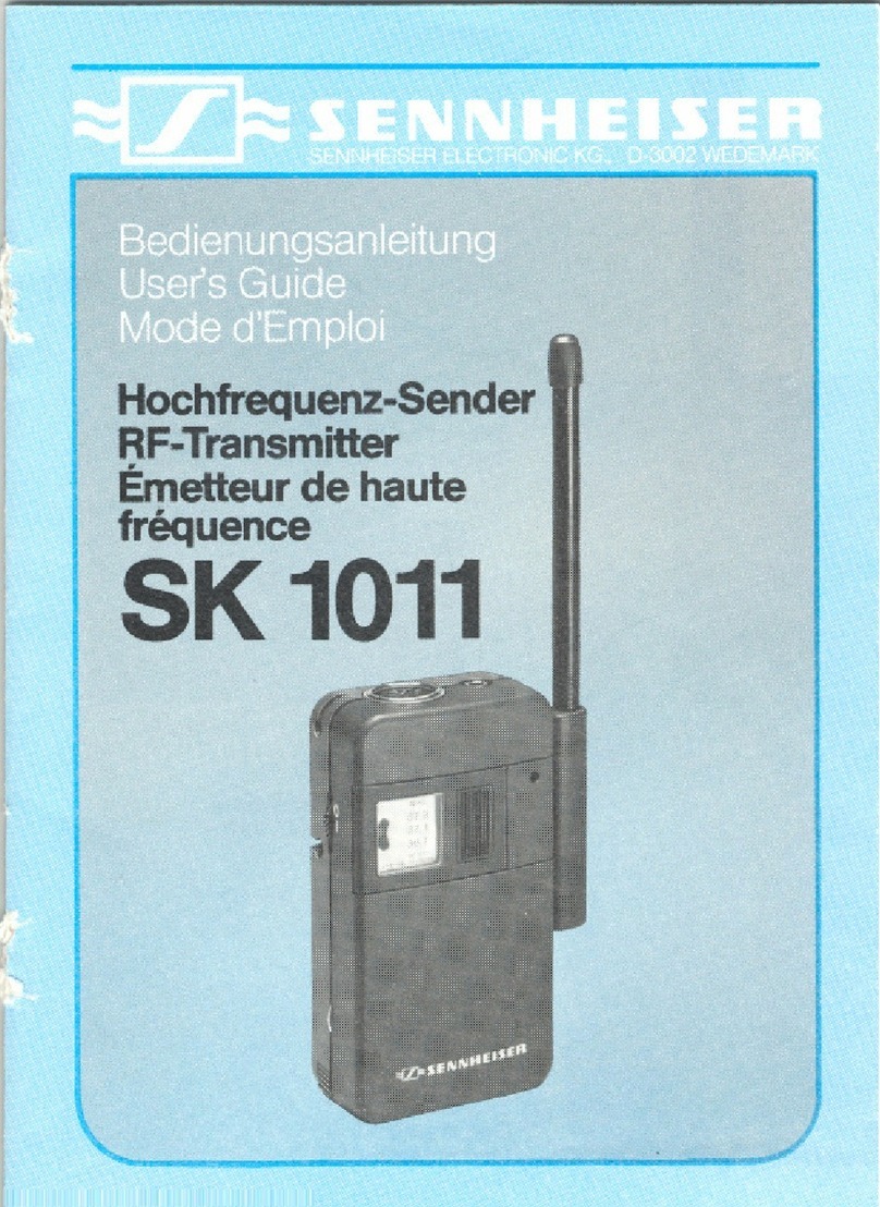 Sennheiser SK 1011 manual