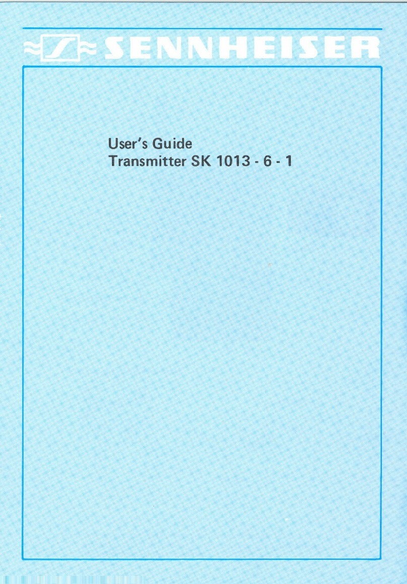 Sennheiser SK 1013-6-1 manual