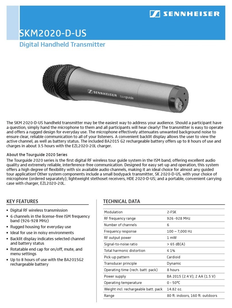 Sennheiser SKM 2020-D Product sheet