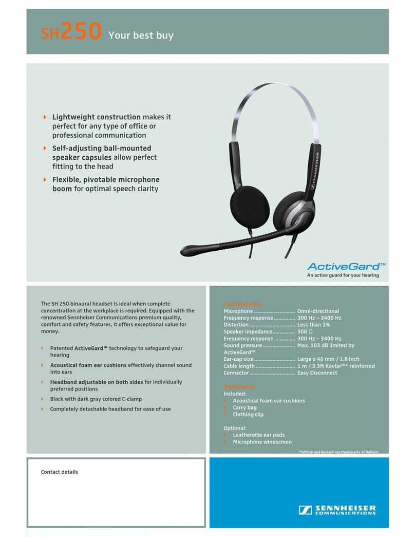 Sennheiser SH 250 brochure