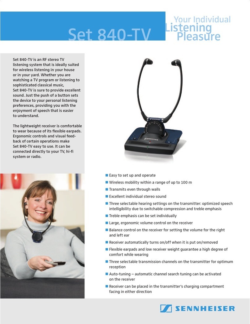 Sennheiser SET 840 TV Product sheet