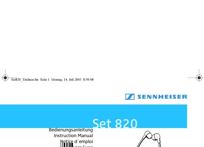 Sennheiser Set SET 820 User manual