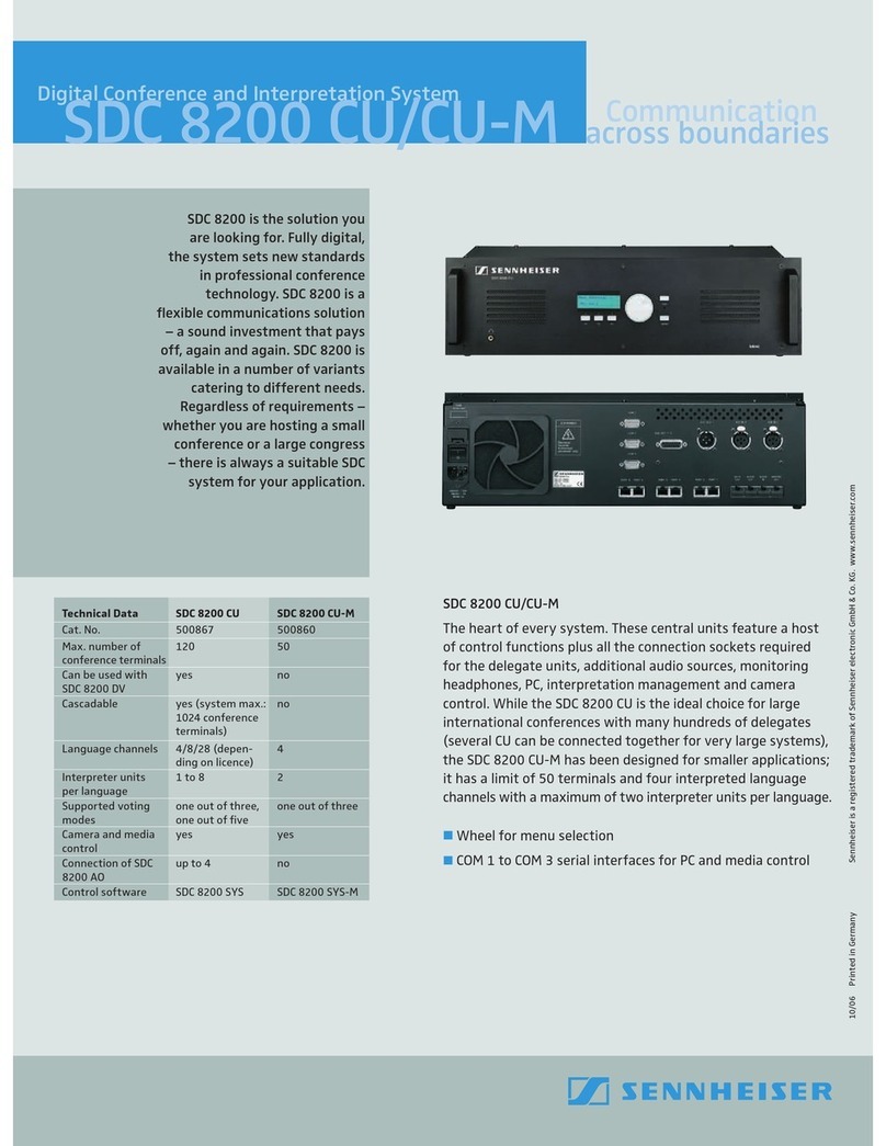 Sennheiser SDC 8200 CU User manual