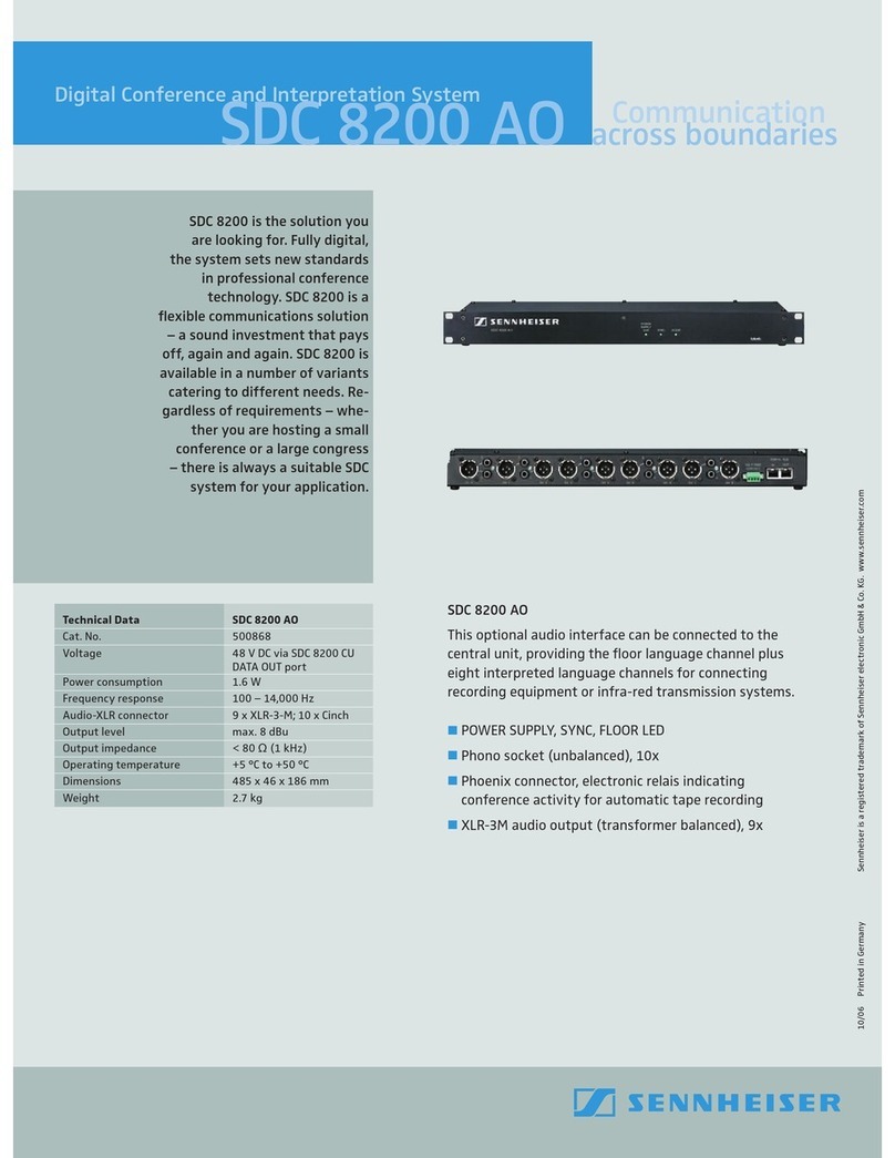 Sennheiser SDC 8200 AO User manual