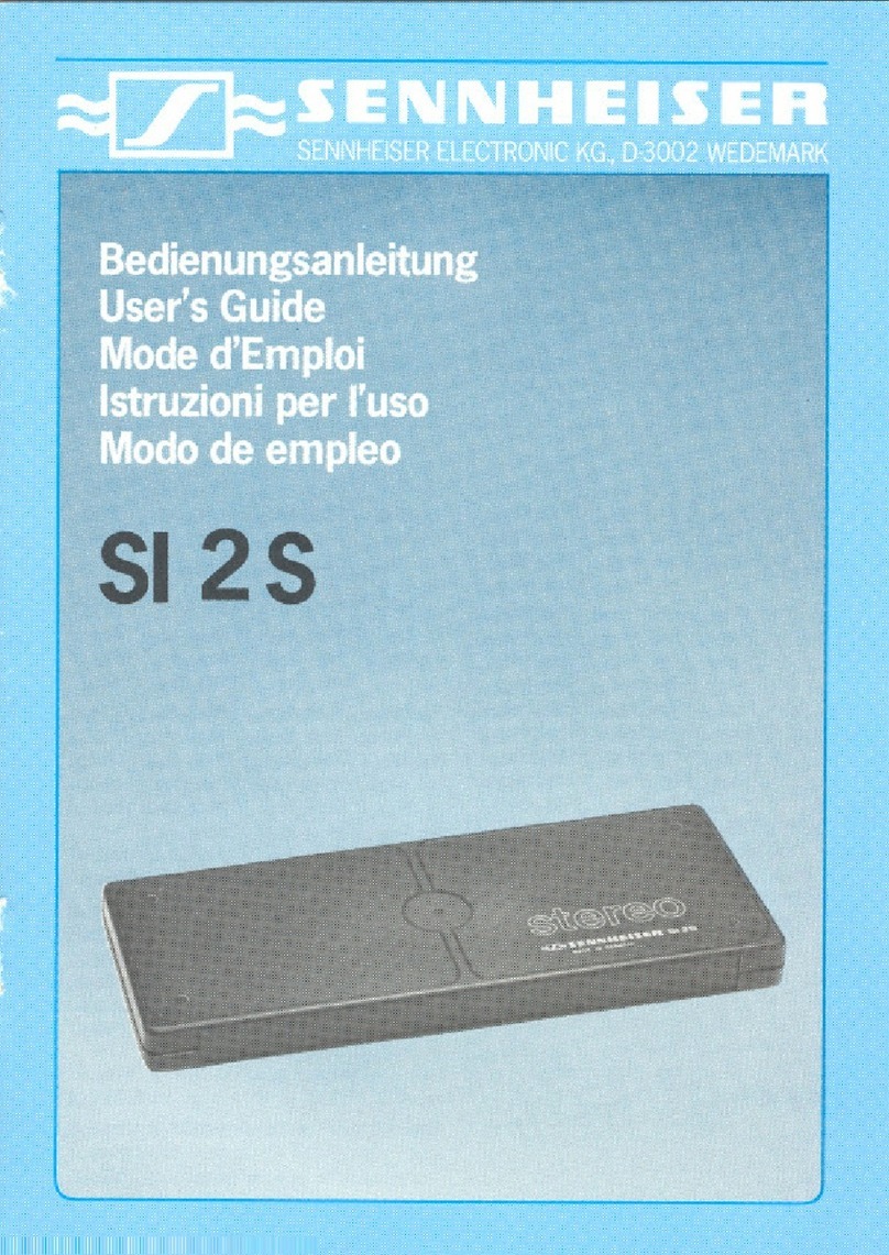 Sennheiser SI 2 S manual