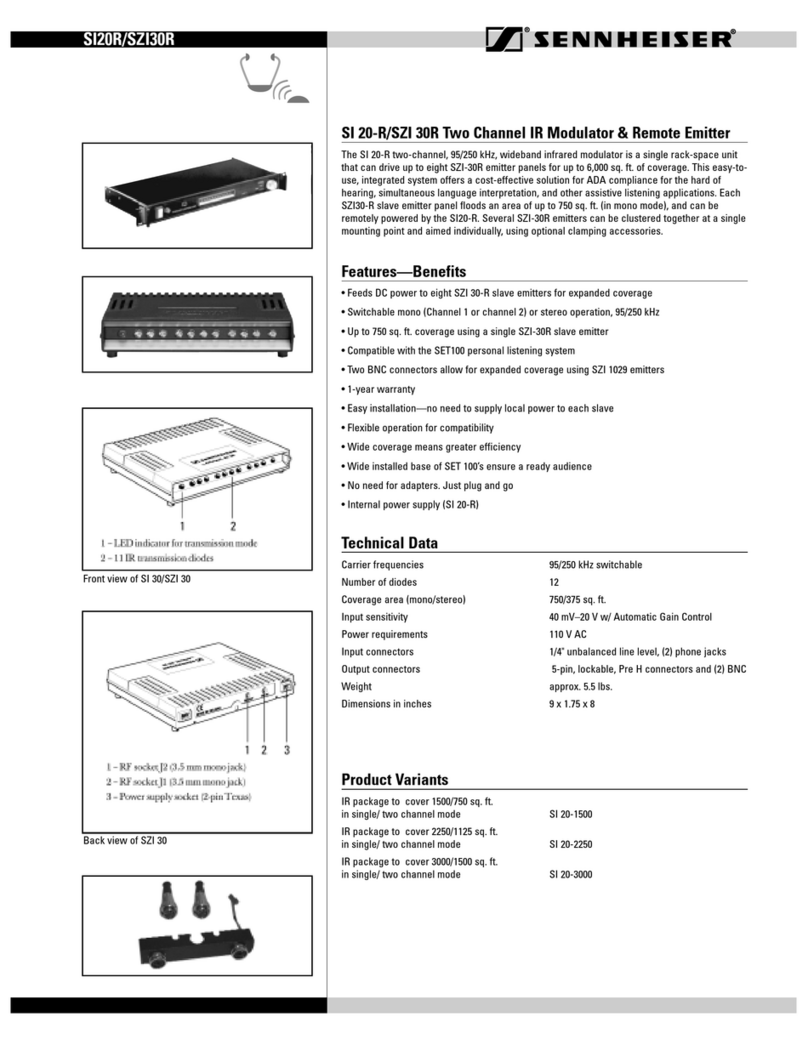 Sennheiser SI 20 Dimensions