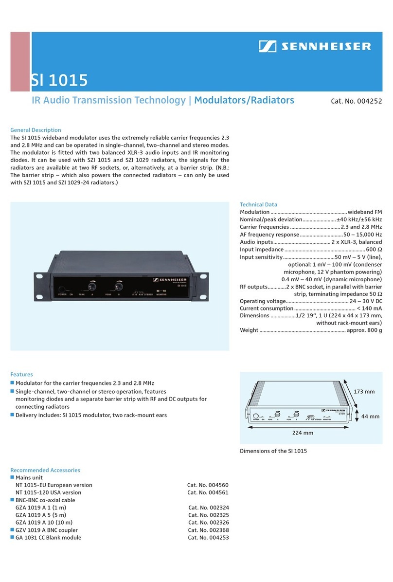 Sennheiser SI 1015 Dimensions