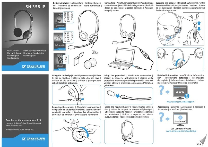 Sennheiser SH 358 IP Guide rapide