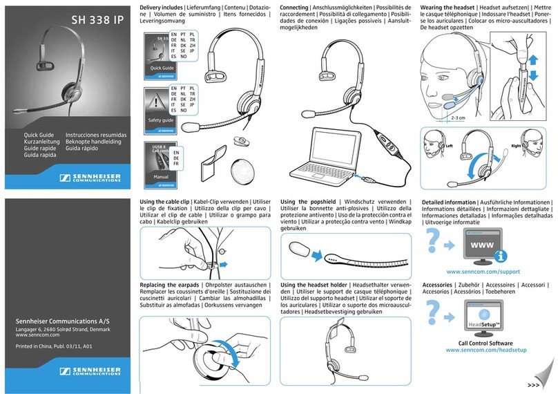 Sennheiser SH 338 IP User manual