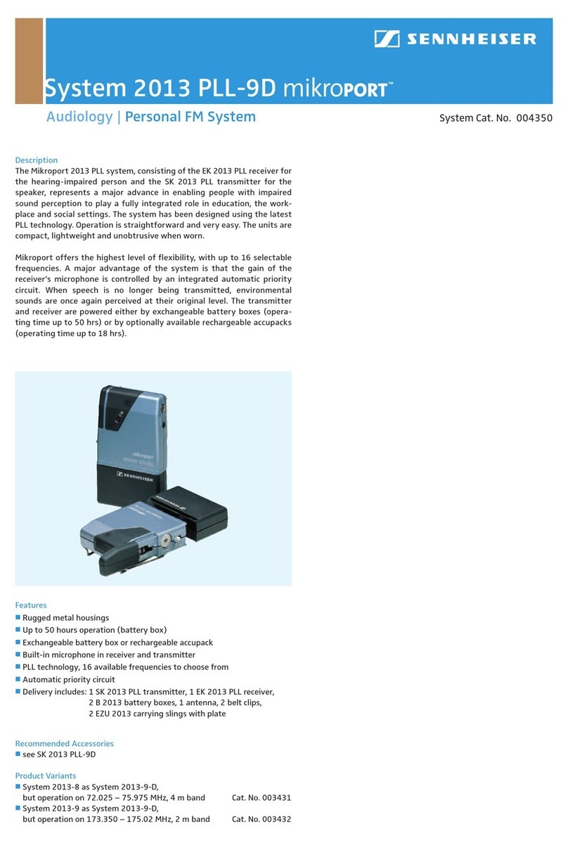 Sennheiser SYSTEM 2013-9D Product sheet