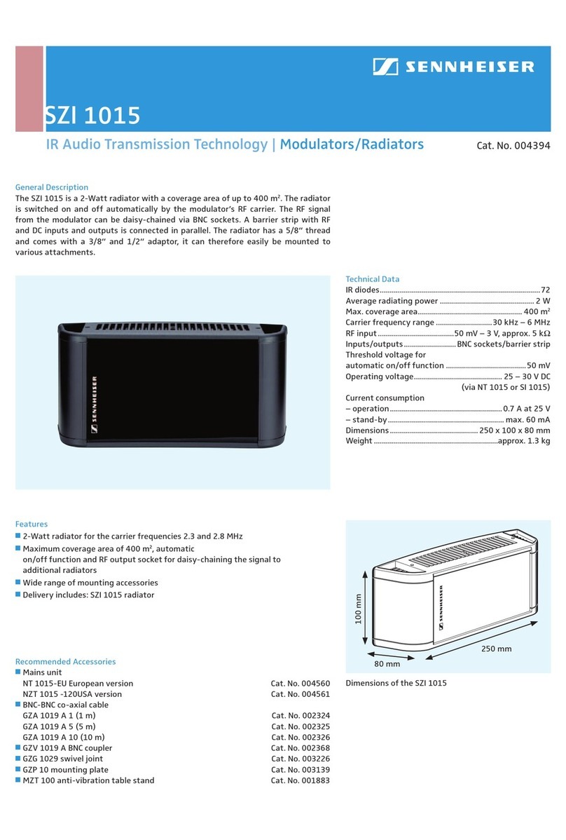 Sennheiser SZI 1015 Product sheet