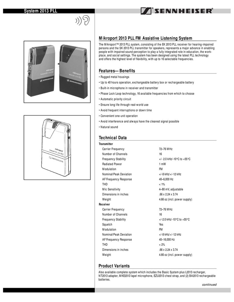 Sennheiser SYS 2013-PLL - Product sheet