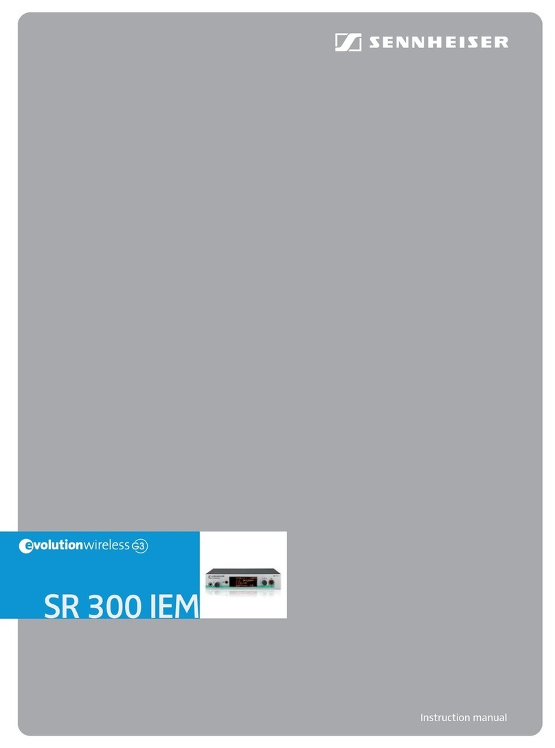 Sennheiser Evolution Wireles G3 SR 300 IEM instruction manual