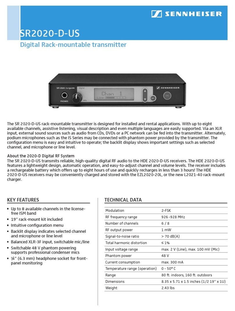 Sennheiser SR 2020-D Product sheet