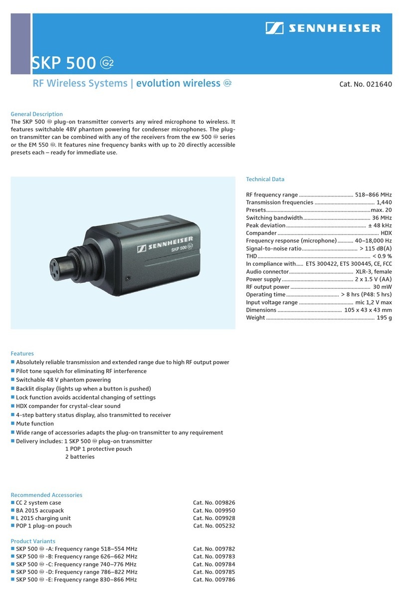 Sennheiser SKP 500 G2 datasheet