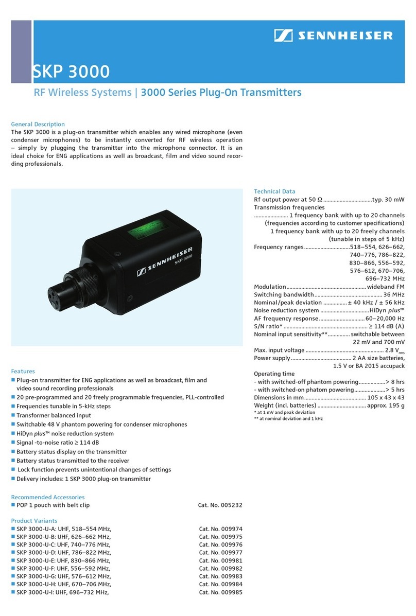 Sennheiser SKP 3000 - User manual