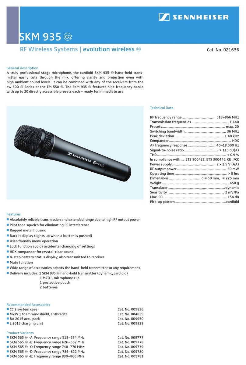 Sennheiser SKM 935 G2 datasheet